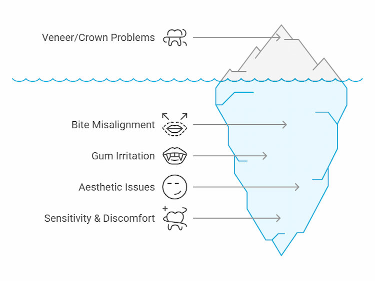Improper Fit of Veneers or Crowns