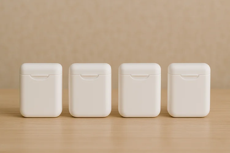 A picture of 4 dental flossing packs