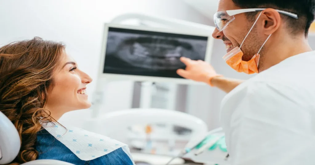 A picture demonstarting dental work